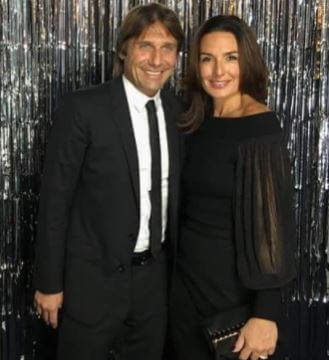 Elisabetta Muscarello with her husband Antonio Conte in an event.